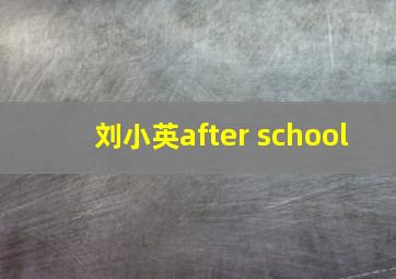 刘小英after school